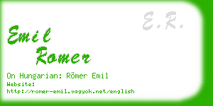 emil romer business card
